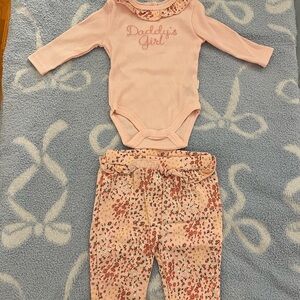 T Tahari Pink and Orange Matching Set with Ruffle Detail